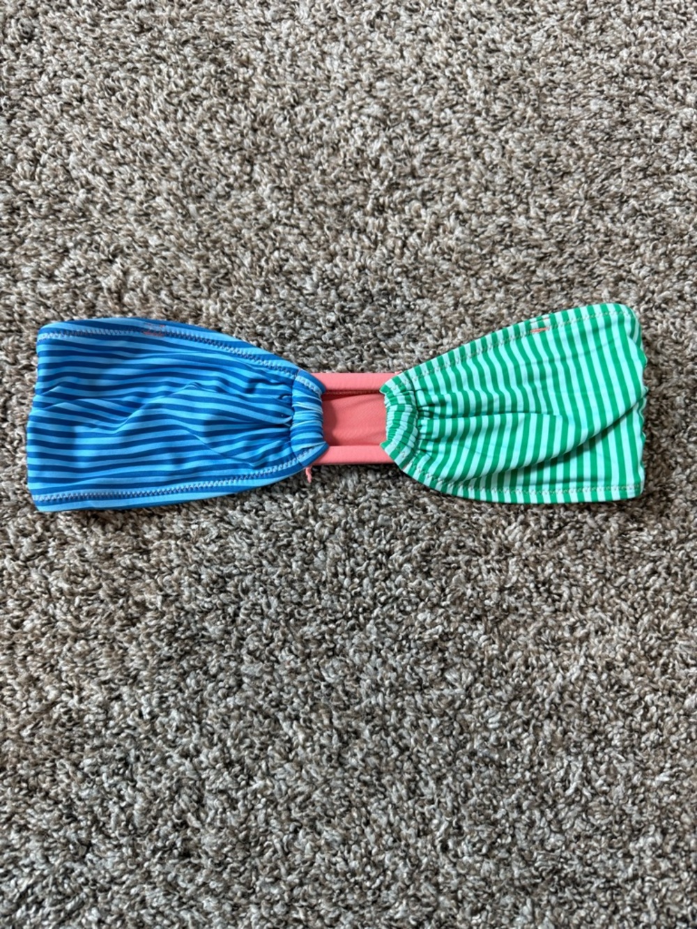 aerie Coral Bandeau Swim Top